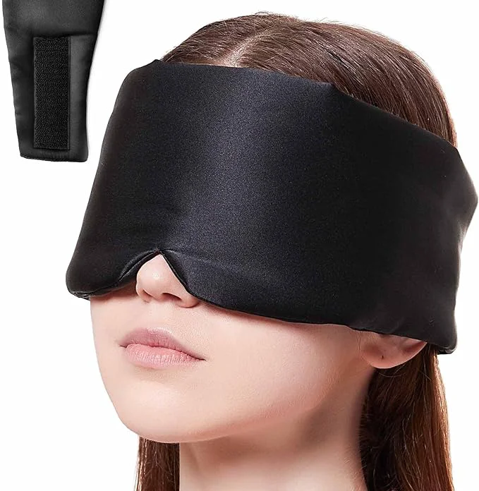 Verified Nature Silk Sleeping Mask Soft Featherweight Eye Mask Large Wrap-Around Fine