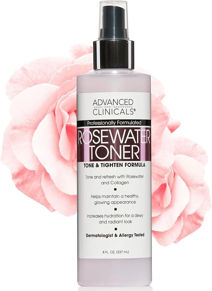 Modern Advanced Clinicals Collagen Rosewater Facial Mist Toner W Charcoal Aloe Exclusive