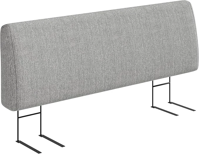 Casual 4.7 Headboard Only for King Size Bed No Drill Needed Gray 5-Min Assembly Upholstered Headboard for 8–14 Inch Mattress Washable Cover for Renters Dorm Kids Pet Sophisticated