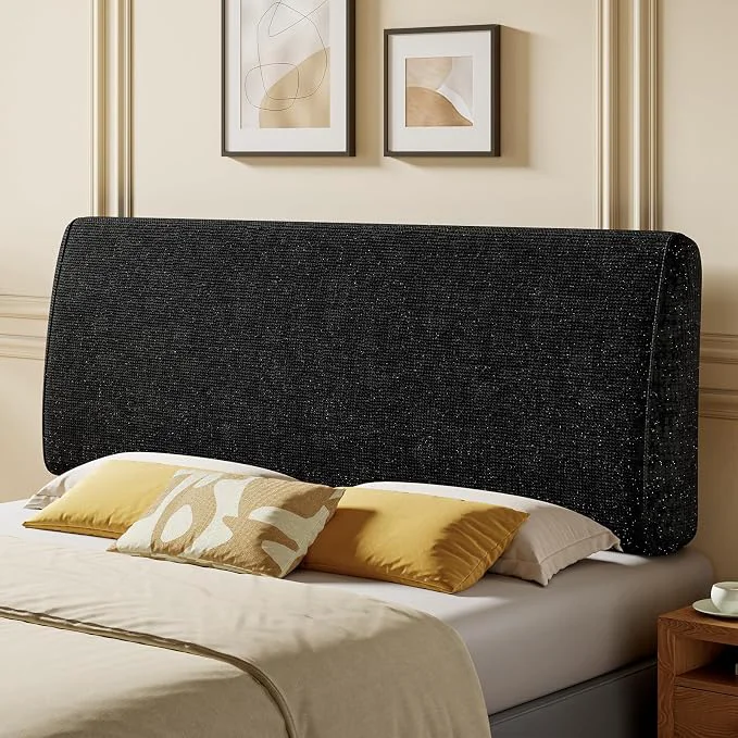 Artisan 4.7 quot Upholstered Headboard for King Size Bed Height Adjustable and Ergonomic Headboard Easy Assemble Sturdy and Durable Starry Night Black Carefully Designed