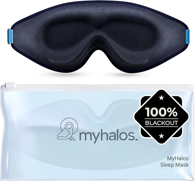 Minimalist MyHalos® Sleep Mask – 3D Blackout Eye Mask Reusable