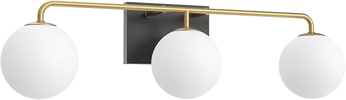 Green Tipace Mid Century Modern Gold 3-Lights Vanity Light Fixtures Convenient