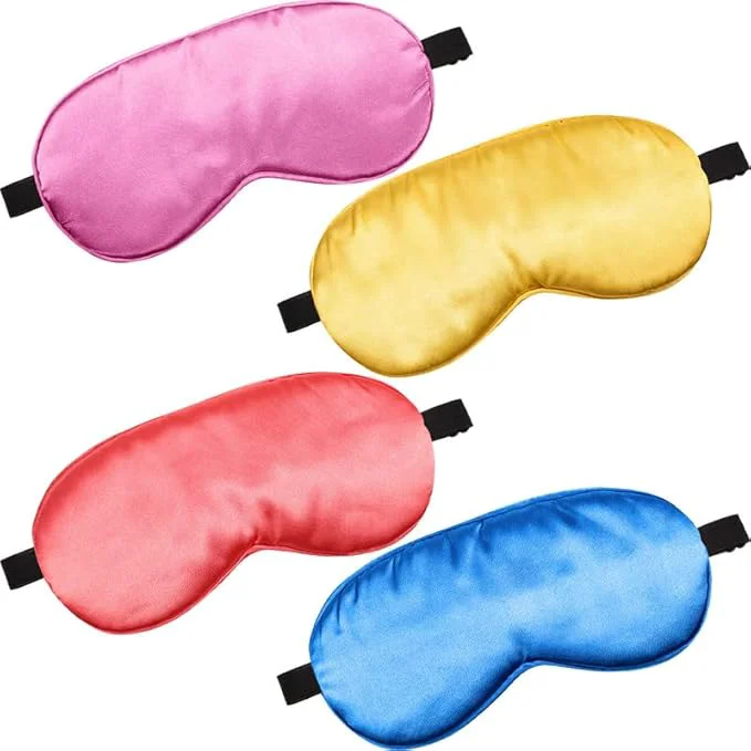 Prestigious BBTO 4 Pcs Silk Sleep Eye Masks Smooth Soft Satin Eye Covers Durable