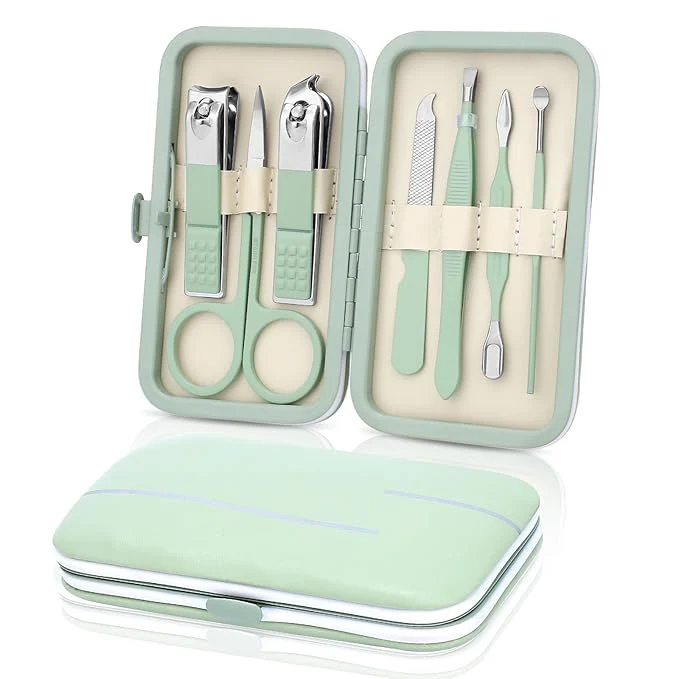 Pure Manicure Set-Stainless Steel Nail Care Set-Professional 7 in 1 Ingrown Toenail Convenient