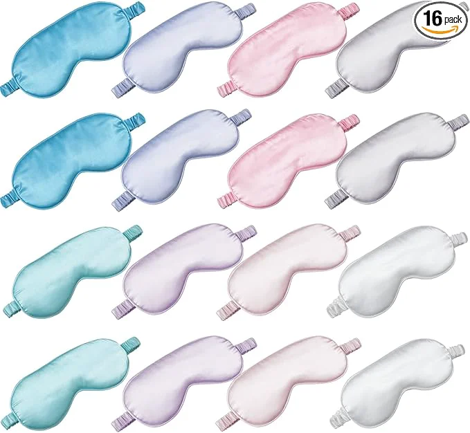 Prestigious Coume 16 Pieces Silk Sleep Mask Eye Coverings Eco-Friendly