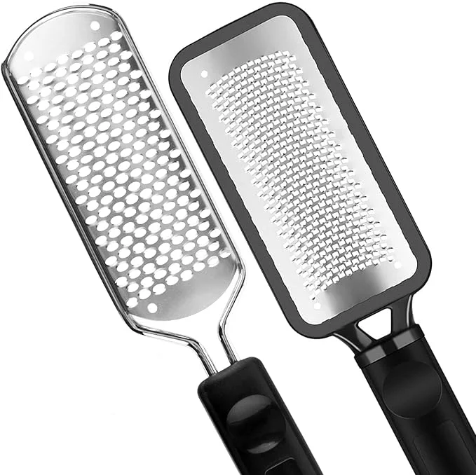 High-End 2Pcs Colossal Professional Foot File and Callus Remover High Grade Stainless Official