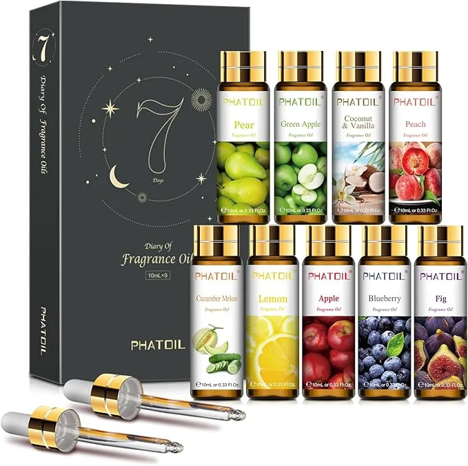 World-Class PHATOIL 9PCS Fruit Fragrance Oil Set Casual