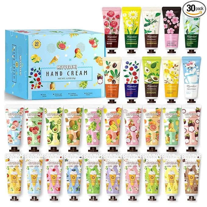 Recyclable 30 Pack Hand Cream Gift Set Easter Basket Stuffers Mothers Day Gifts Exclusive