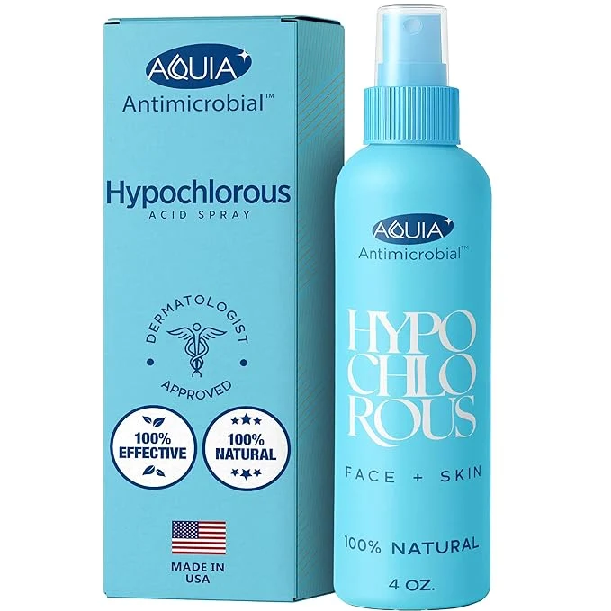 Fashionable Aquia Hypochlorous Acid Spray for Face and Skin Facial Cleanser 4oz Face Sustainable