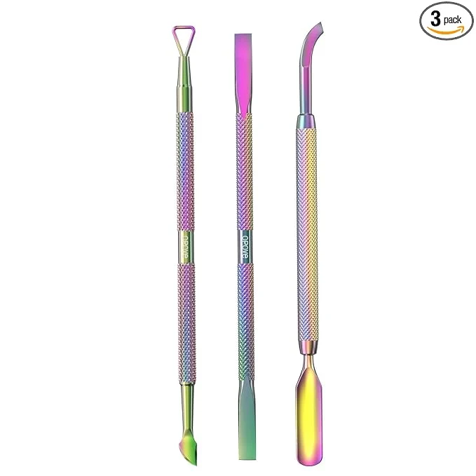 Fine Crafted Cuticle Pusher Acetone Gel Nail Polish Remover Stainless Steel Professional Breathable