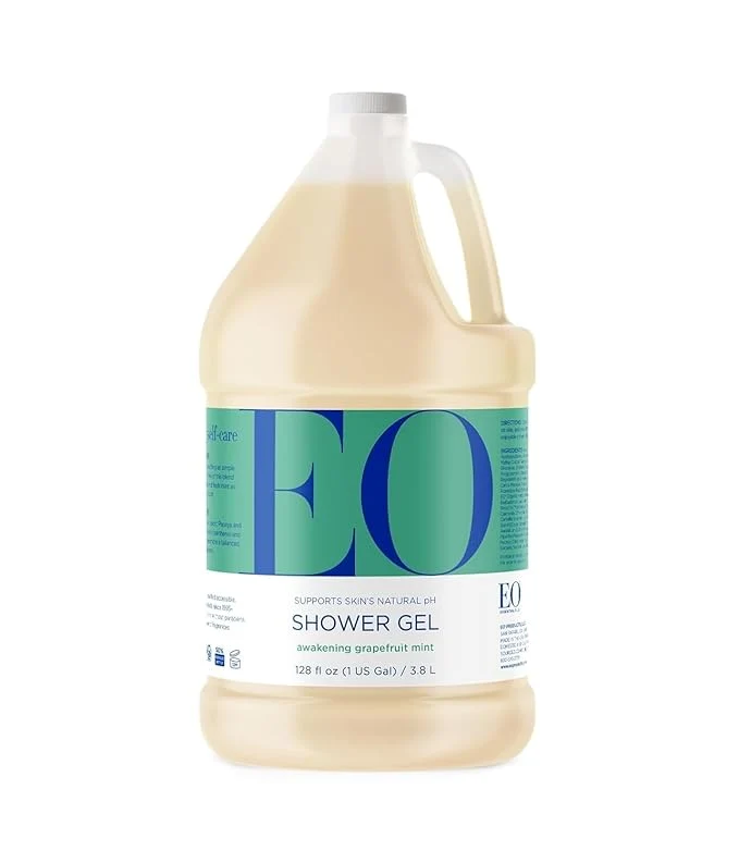 Top-Quality EO Shower Gel Body Wash Refill 1 Gallon Grapefruit and Mint Organic