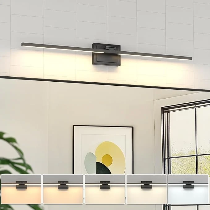 Quality VOLISUN Bathroom Vanity Light 39.4 inch 5CCT Dimmable 34W LED Bathroom Light Soft