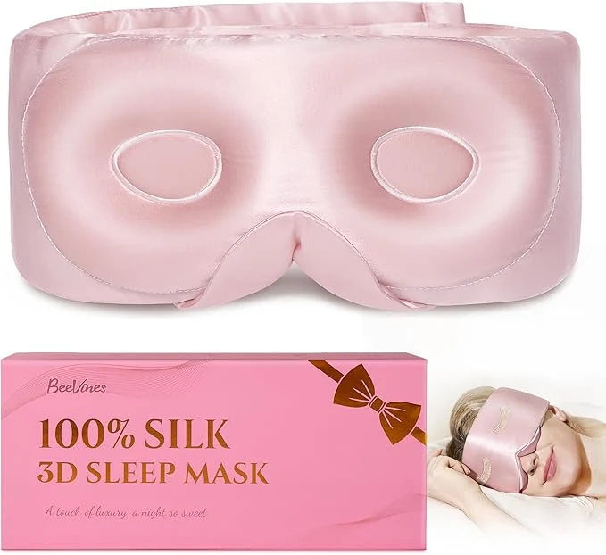 Flexible BeeVines Pure Silk 3D Sleep Mask Luxury