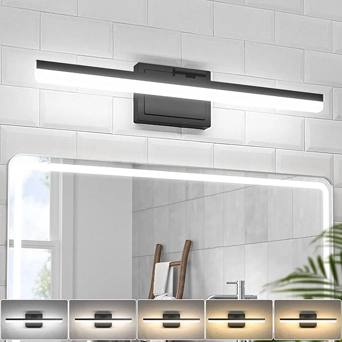 Easy-to-Use VOLISUN Modern Bathroom Vanity Light 24 inch 24W Dimmable 5CCT Led Bathroom Flexible