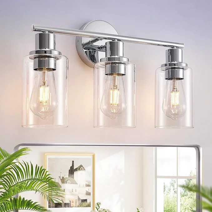 Top-Quality DLLT 3-Light Bathroom Light Fixtures Chrome Modern Vanity Lights Official