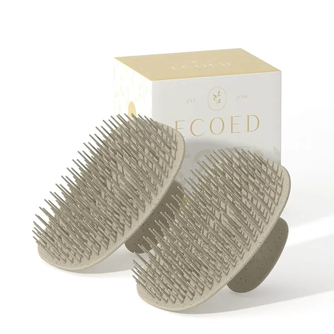 Minimalist Ecoed 2 PC Scalp Massager Shampoo Brush Scalp Scrubber Exfoliator Eco-Friendly