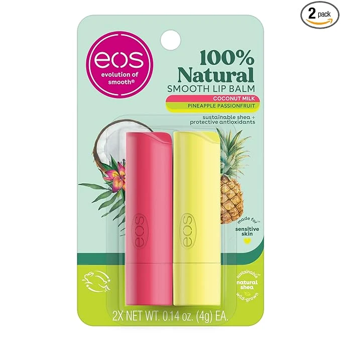 Specialty eos Natural Lip Balm- Coconut Milk and Pineapple Passionfruit All-Day Stylish