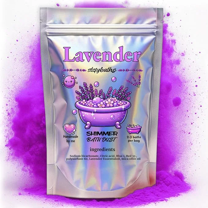 Outstanding Purple Lavender Shimmer Bath Bomb in A Bag Stylish
