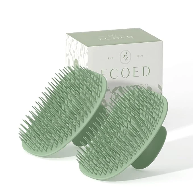 Trendy Ecoed 2 PC Scalp Massager Shampoo Brush Scalp Scrubber Exfoliator Professional