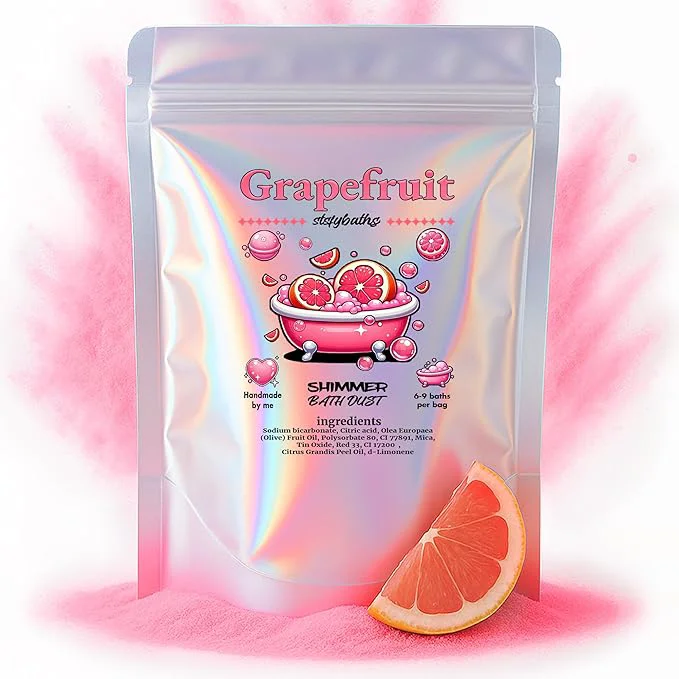 Fast Pink Grapefruit Shimmer Bath Bomb in A Bag Versatile