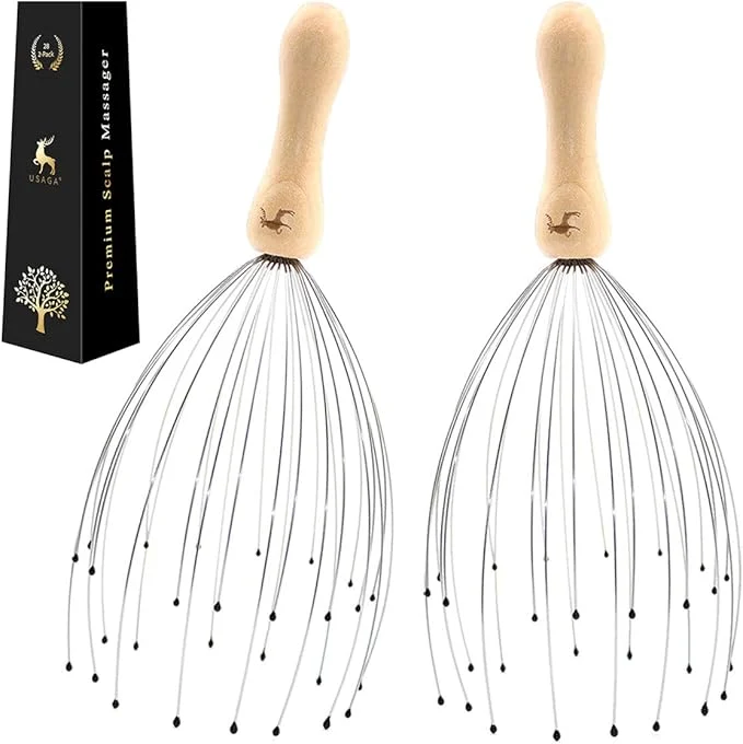 Trendy USAGA 28 Finger Head Scratcher Head Massager Scalp Massager Stocking Organic
