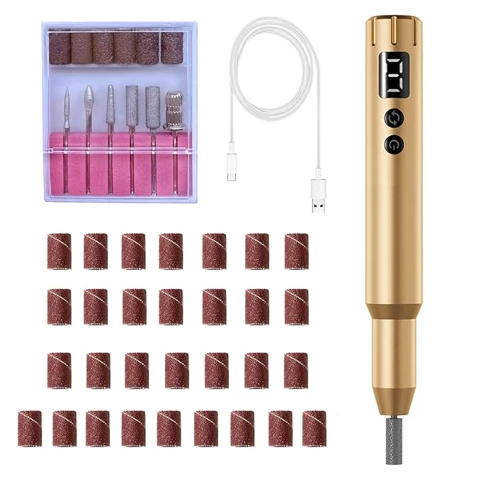 Official Nail Drill Kit Electric Rechargeable Set Cordless Nail Art Grinding Machine Selected