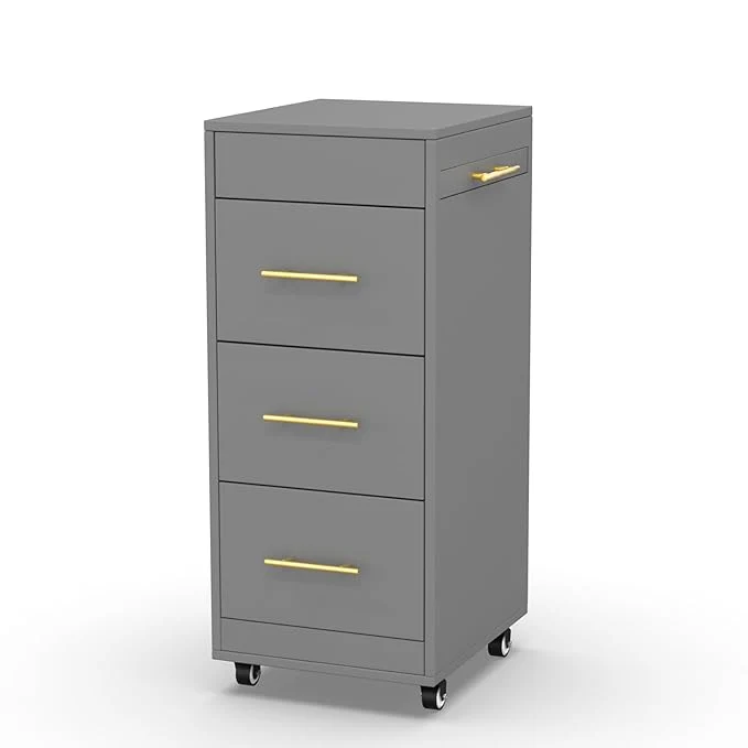 Sophisticated Salon Trolley Cart with Wheels 3-Drawer Rolling Hair Styling Station Mobile Exceptional