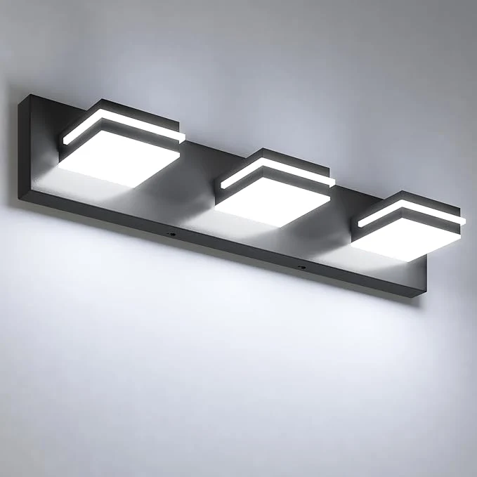 Trusted VOLISUN Modern Bathroom Vanity Light Fixtures Matte Black LED Bathroom Functional