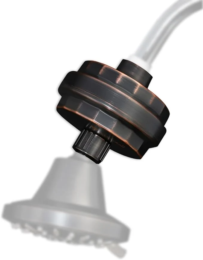 Solid Brondell Shower Filter VivaSpring Compact Rubbed Bronze – High Output Luxury