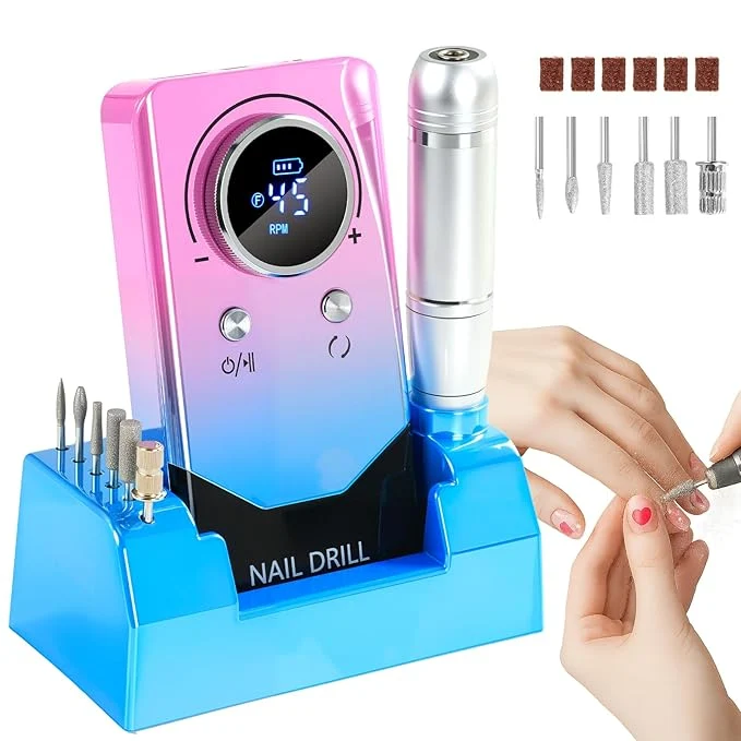 Minimalist Droyek Electric Nail Drill Portable Nail Drill Professional 45000 RPM 6 Salon Stylish
