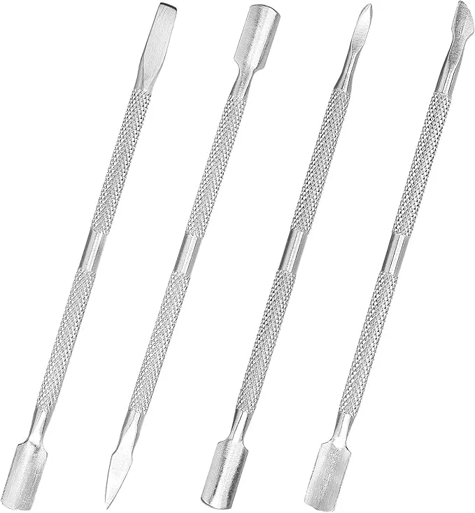 Genuine 4pcs Cuticle Pusher Metal Cuticle Pusher Tool Kit Nail Cleaner Cuticle Care Stylish