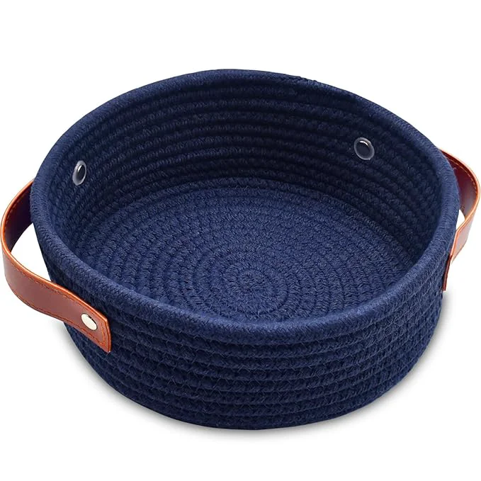 Certified ABenkle Small Storage Basket Mini Baskets Cute Tiny Cotton Rope Woven Basket Luxury