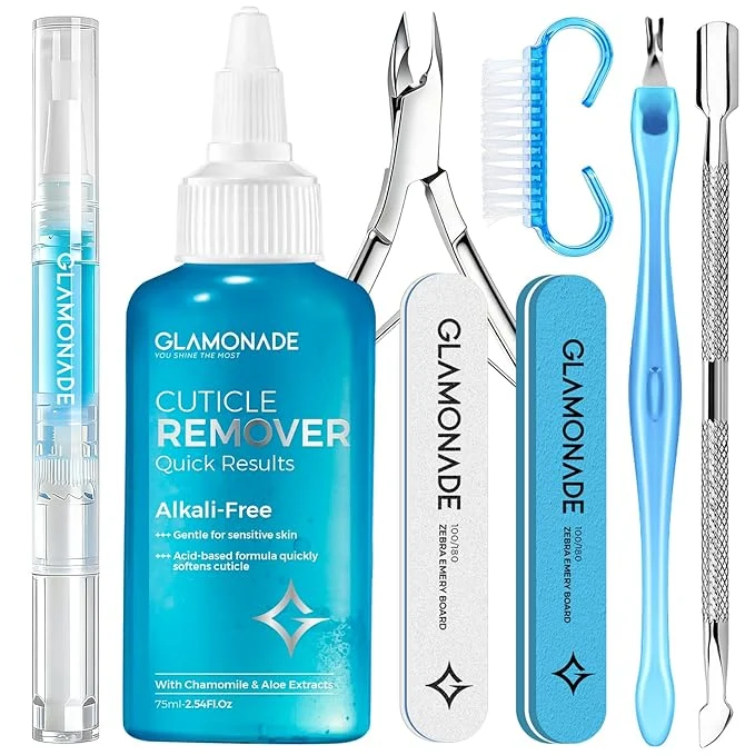 Trendy Glamonade Complete Cuticle Remover Kit – Fast Gentle Professional Cuticle Casual
