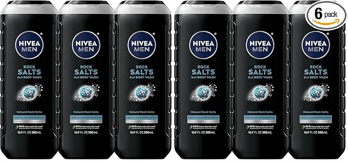 Flexible NIVEA MEN Deep Clean Rock Salts Body Wash High-Grade