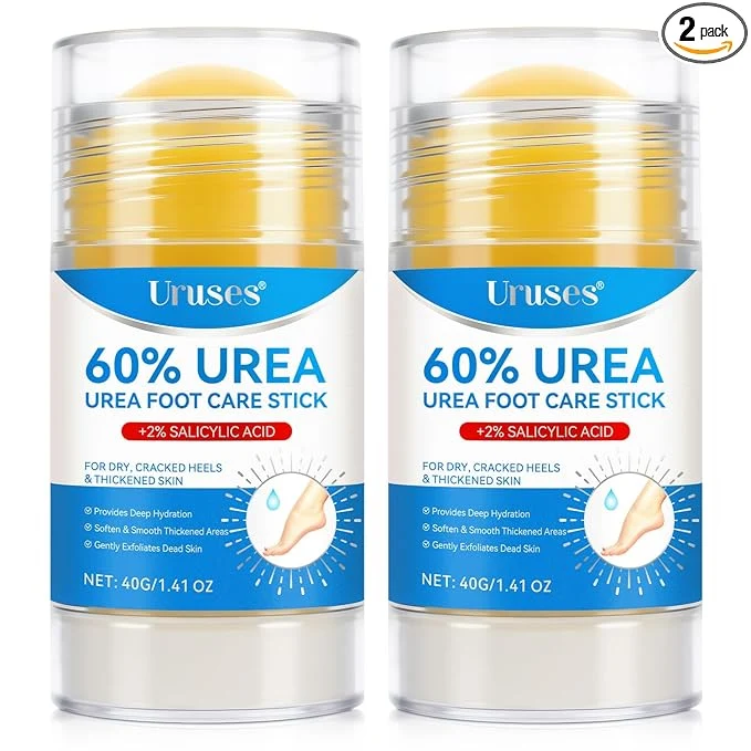 Recyclable Uruses 2Pack Urea Cream 60 plus Salicylic Acid 2 Urea Foot Care Stick Smart