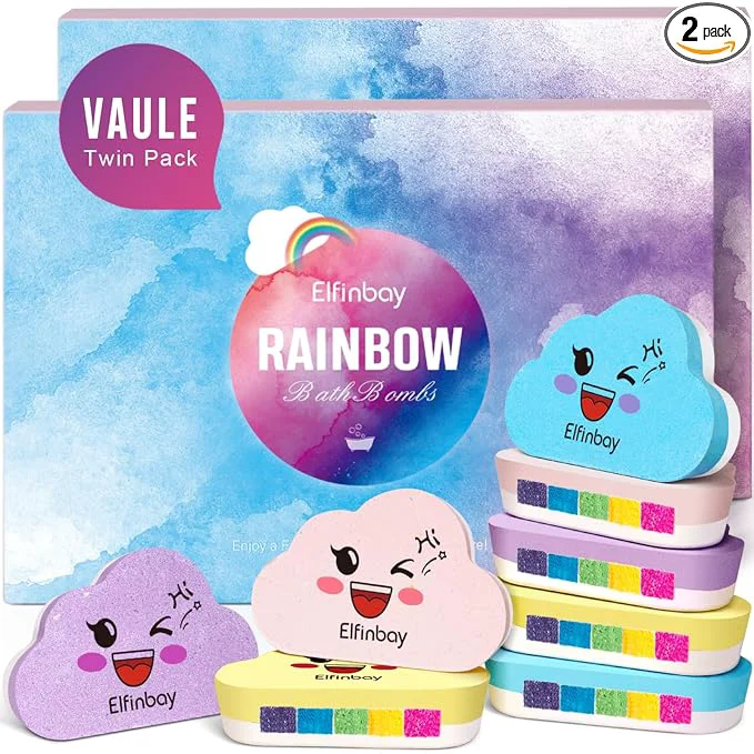Certified Rainbow Cloud Bath Bomb Gift Set Bulk Kids Bath Bombs High-Performance