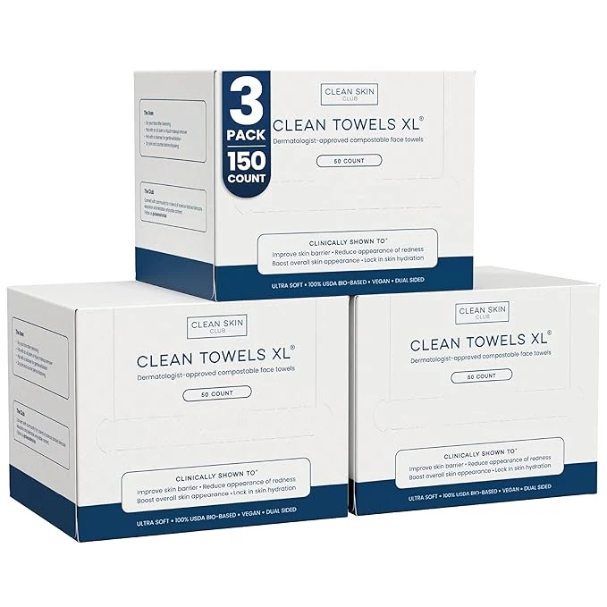 Sophisticated Clean Towels XL® USDA Biobased Face Towel Disposable Face Towelette Elite