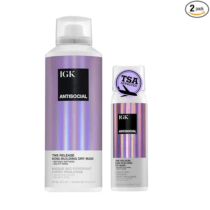 Casual IGK Antisocial Dry Hair Mask – Leave-in Overnight Mask Hair Bond-Building Recyclable