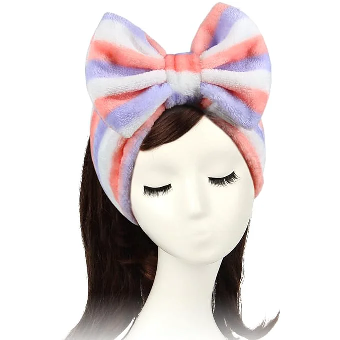 Relaxed Shintop Women Fashion Lovely Soft Carol Fleece Bowknot Bow Makeup Cosmetic Original Design