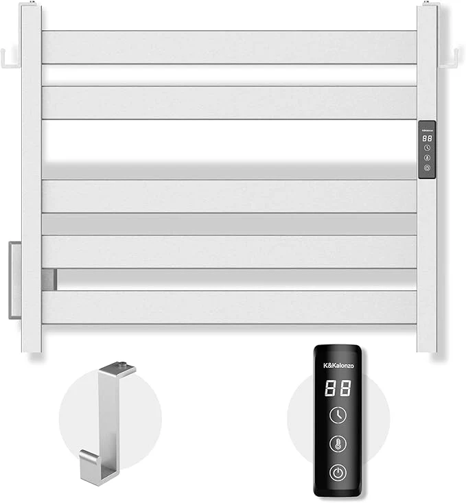 Convenient K KALONZO Towel Warmer for Bathroom Wall-Mounted 5-Bar Heated Towel Rack Authentic
