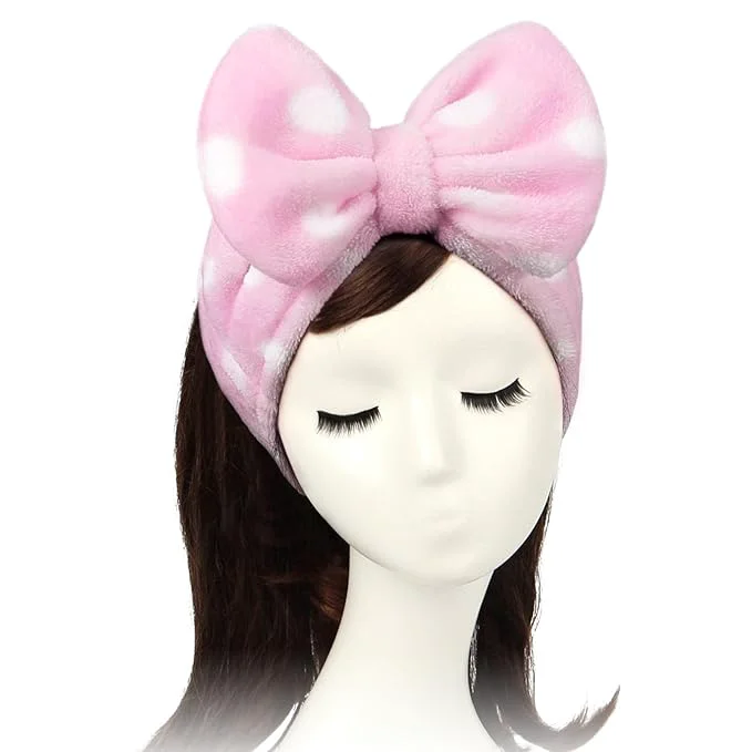 Fine Shintop Women Fashion Lovely Soft Carol Fleece Bowknot Bow Makeup Cosmetic Detailed