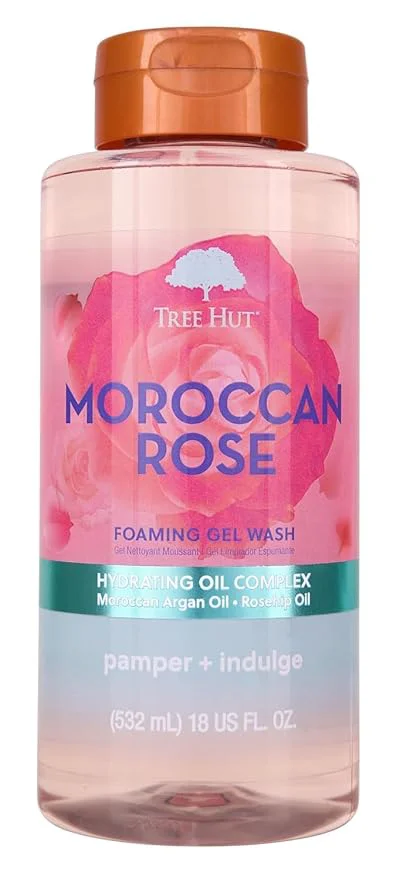 Environmentally Friendly Tree Hut Moroccan Rose Nourishing Moisturizing Foaming Gel Wash 18 oz. Durable