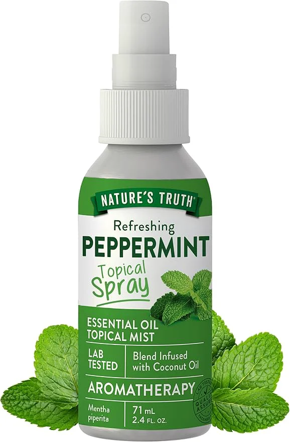 Relaxed Nature’s Truth Peppermint Essential Oil Spray 2.4 Fluid Ounces Modern