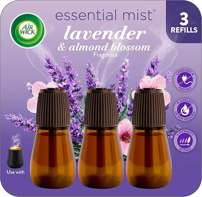 Fast Air Wick Essential Mist Refill 3 ct Lavender and Almond Blossom Essential Elite