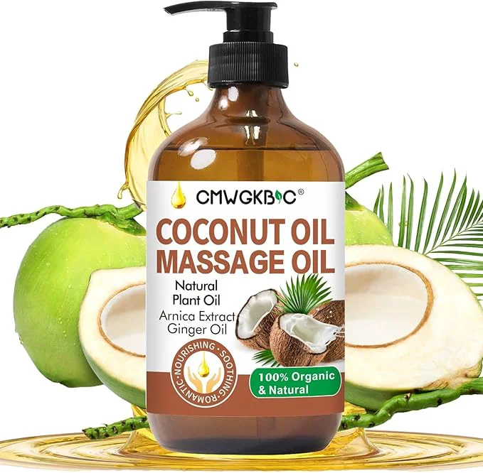 High-Grade Coconut Oil Massage Oil for Massage Therapy- Relaxing Massage Oil Carrier Oil Versatile