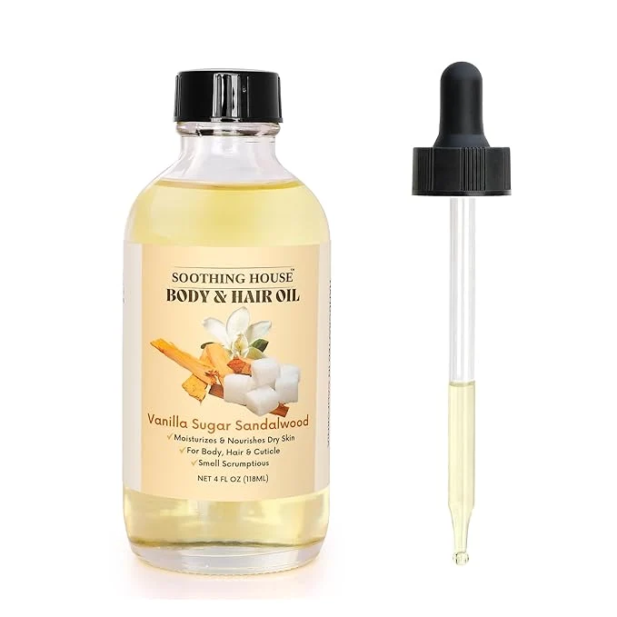 Prestigious Vanilla Sugar Sandalwood Body Hair Oil – Inspired Warm Gourmand Scent – Elite