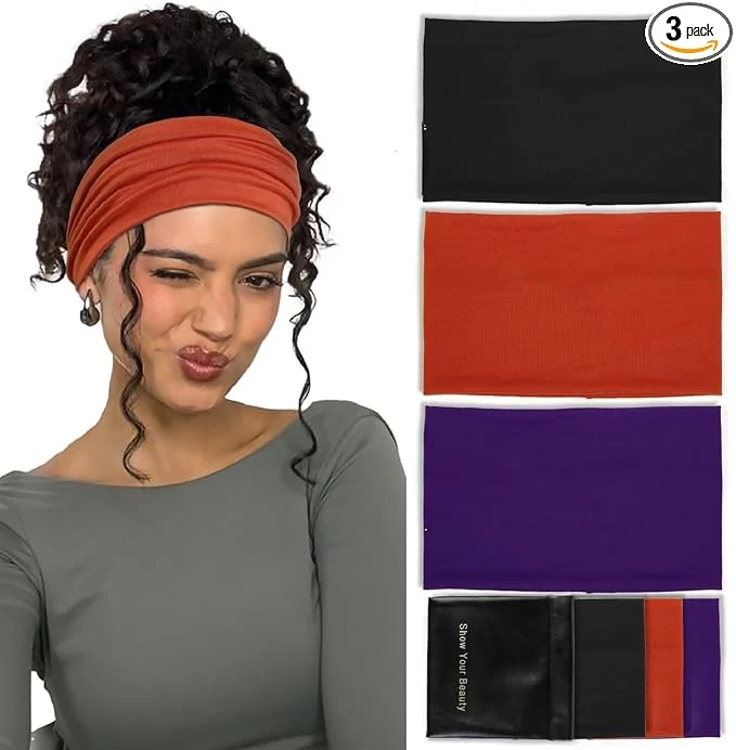 Genuine Huachi Wide Headbands for Women Non Slip Thick Womens Headbands Boho Elastic Secure