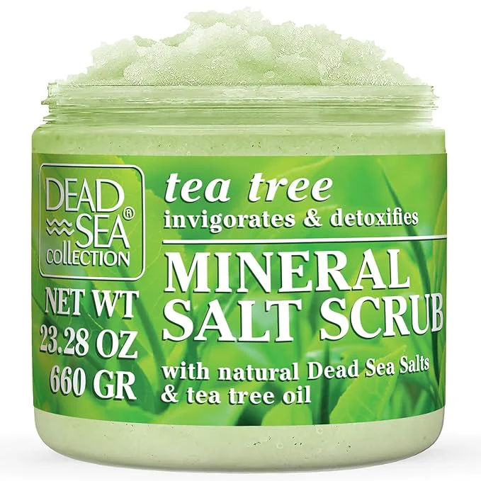 Detailed Dead Sea Collection Tea Tree Salt Scrub – Exfoliating Body Scrub Crafted