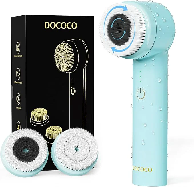 Superior Facial Cleansing Brush with Dual Rotating Electric Face Scrubber 3 in 1 Relaxed