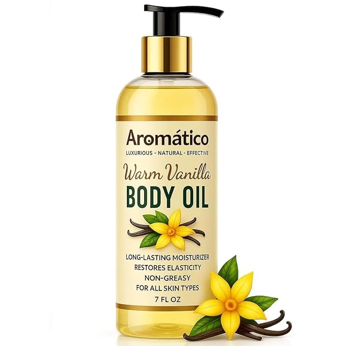 Authentic Aromatico Warm Vanilla Body Oil Environmentally Friendly